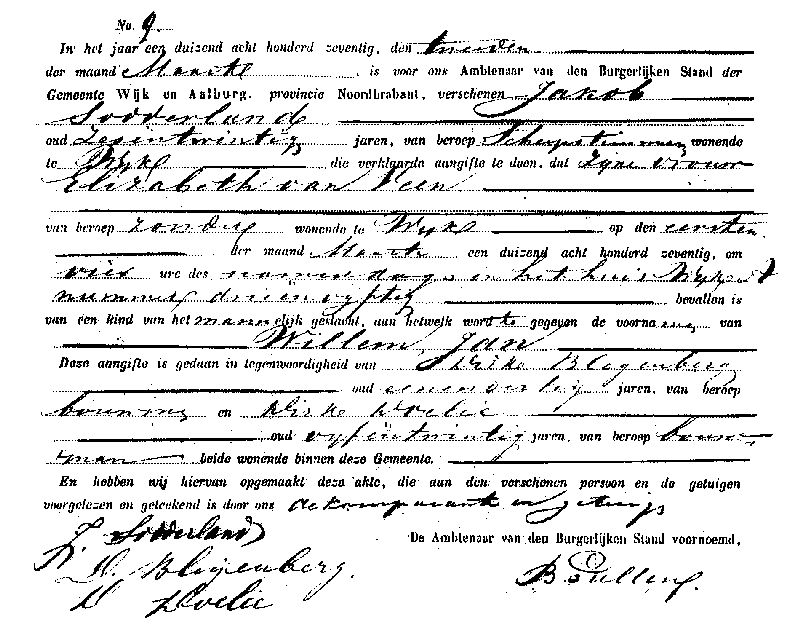 18700302 geb akte 9 Willem J zv J Sodderland - E v Veen